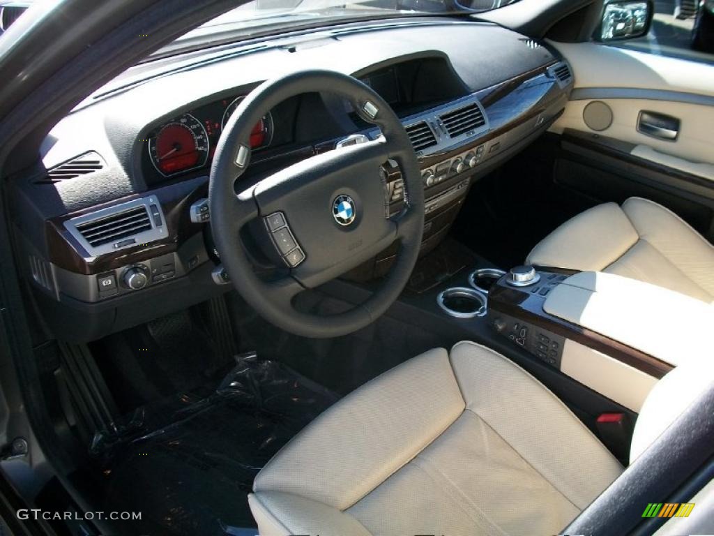 2008 7 Series 750i Sedan - Sterling Grey Metallic / Cream Beige photo #10