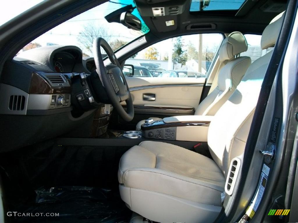 2008 7 Series 750i Sedan - Sterling Grey Metallic / Cream Beige photo #13