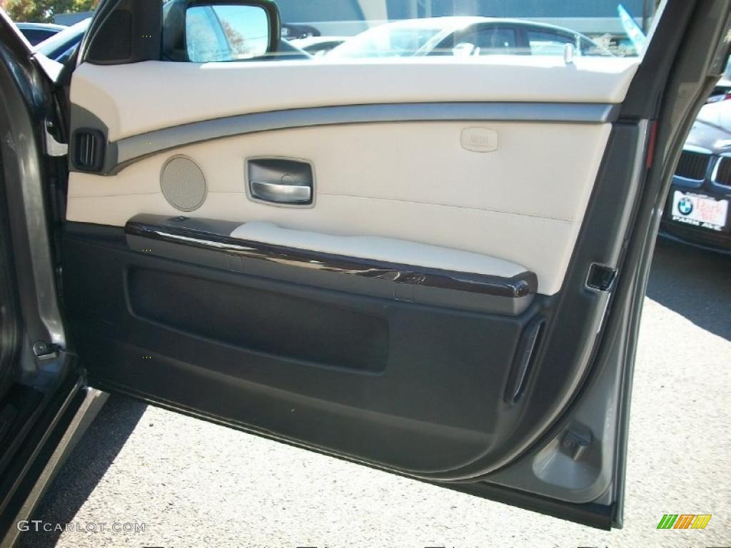 2008 7 Series 750i Sedan - Sterling Grey Metallic / Cream Beige photo #27
