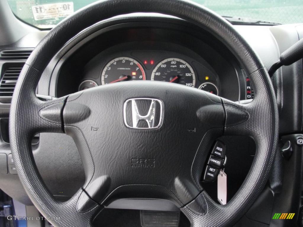 2005 Honda CR-V LX Black Steering Wheel Photo #39230870