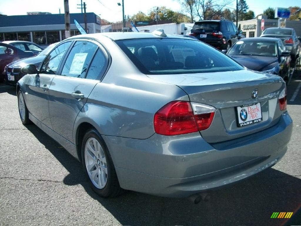 2007 3 Series 328xi Sedan - Arctic Metallic / Black photo #7