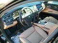 Saddle/Black Nappa Leather Prime Interior Photo for 2011 BMW 7 Series #39232603
