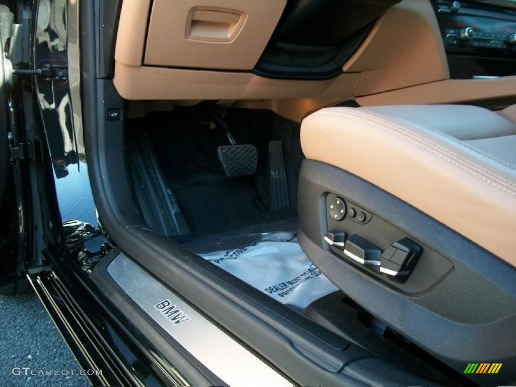 Saddle/Black Nappa Leather Interior 2011 BMW 7 Series 750Li Sedan Photo #39232619