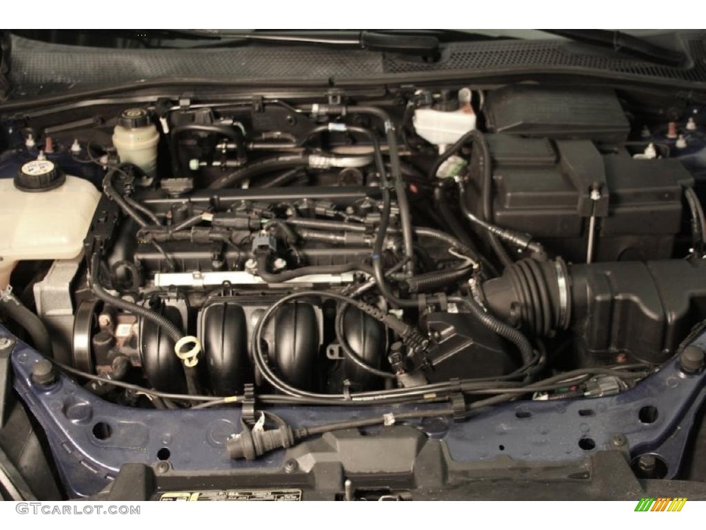 2006 Focus ZX4 SES Sedan - Sonic Blue Metallic / Dark Flint/Light Flint photo #16