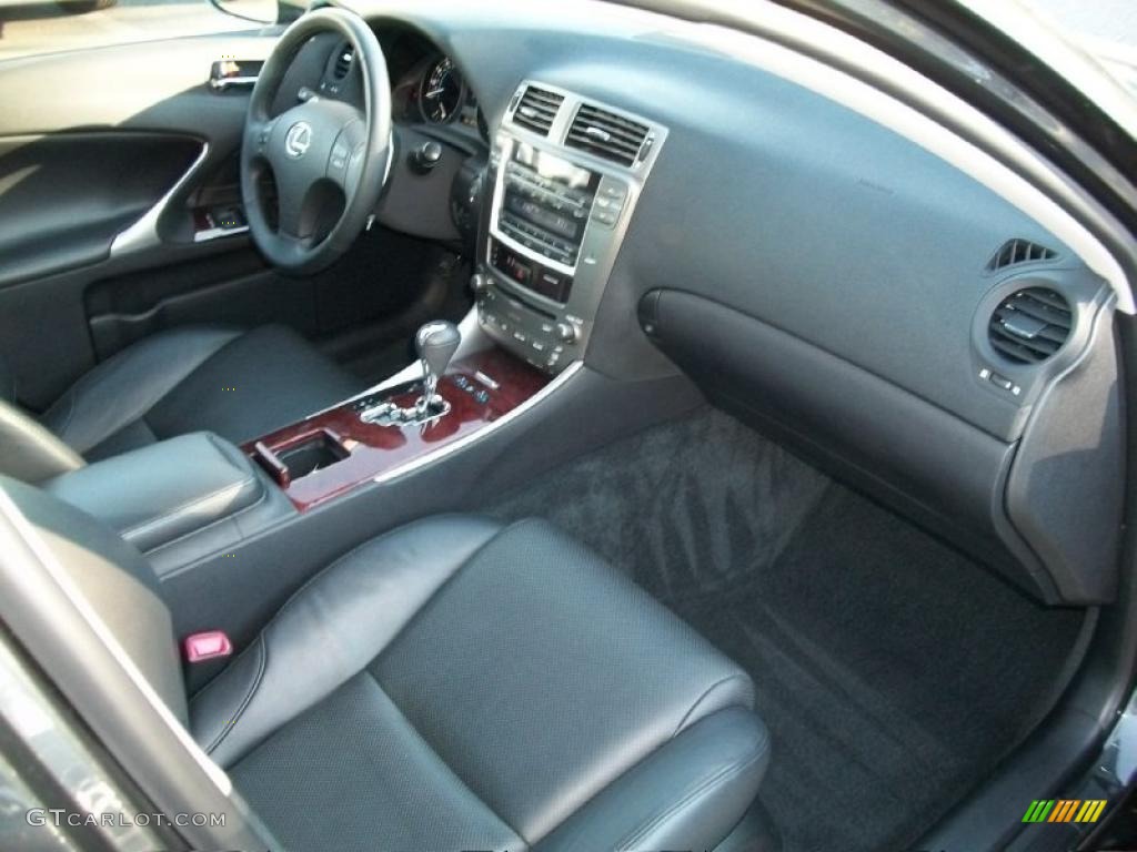 2008 Lexus IS 250 AWD Black Dashboard Photo #39235208