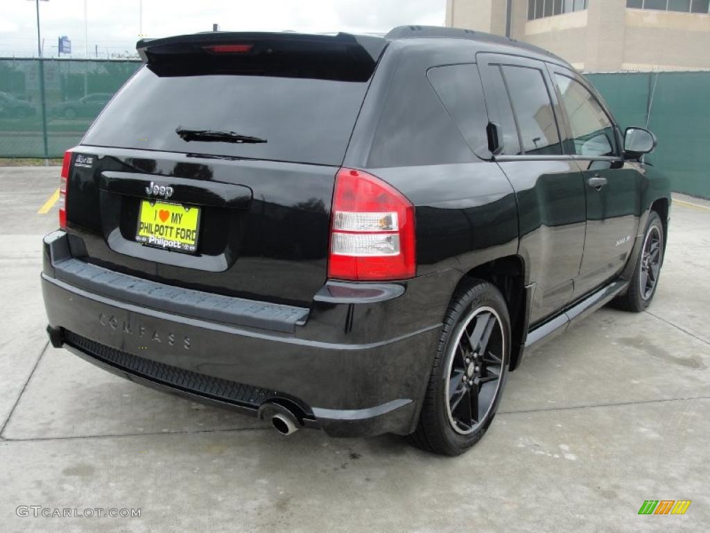 2008 Compass RALLYE - Brilliant Black Crystal Pearl / Dark Slate Gray photo #3