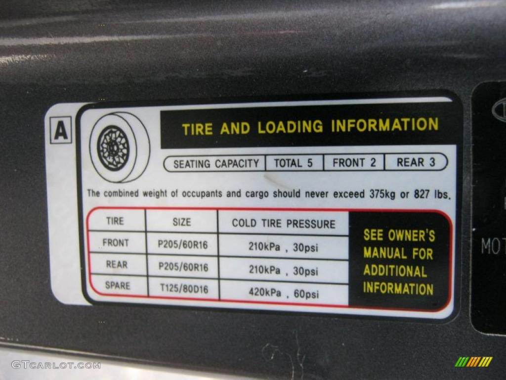 2006 Kia Optima EX V6 Info Tag Photos