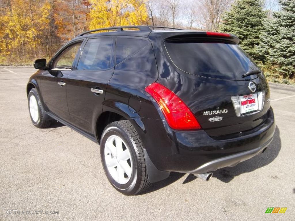 2005 Murano SE AWD - Super Black / Cafe Latte photo #11