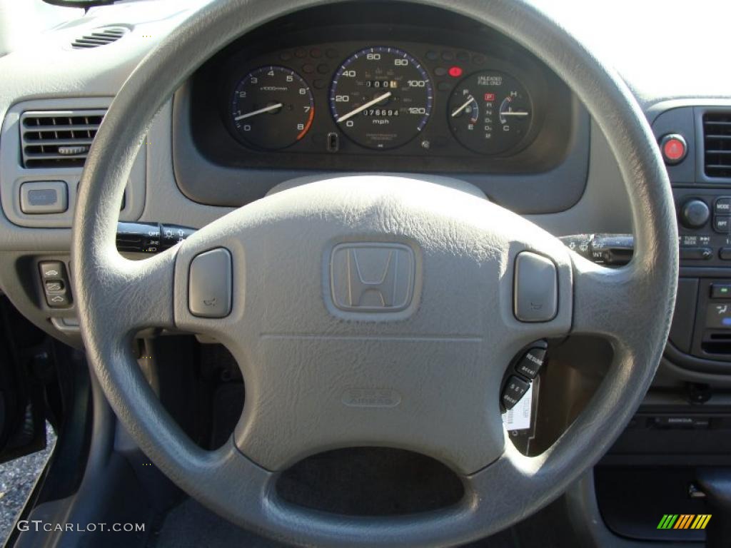 1997 Honda Civic EX Coupe Gray Steering Wheel Photo #39237925