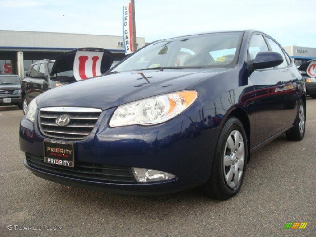 2007 Elantra GLS Sedan - Regatta Blue / Gray photo #1