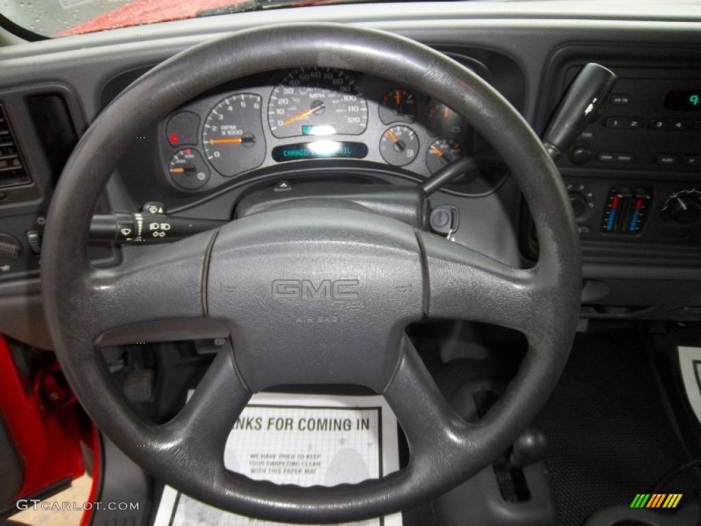 2003 GMC Sierra 3500 Regular Cab 4x4 Chassis Dump Truck Dark Pewter Steering Wheel Photo #39241190