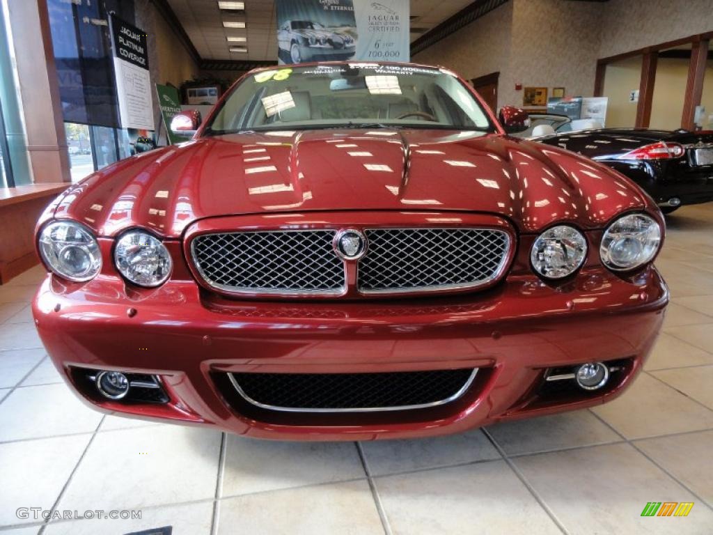 2008 XJ XJ8 - Radiance Red Metallic / Champagne/Mocha photo #2