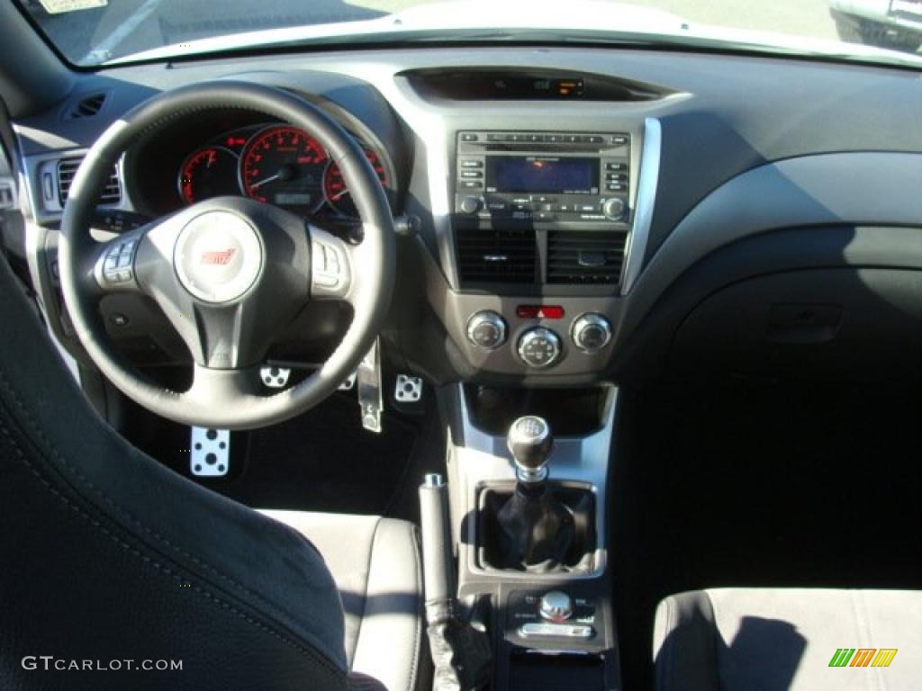 2009 Subaru Impreza WRX STi Graphite Gray Alcantara/Carbon Black Leather Dashboard Photo #39243606