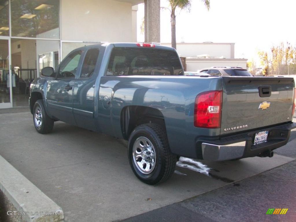 2007 Silverado 1500 LT Extended Cab - Blue Granite Metallic / Light Titanium/Ebony Black photo #6