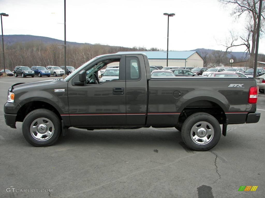 2005 F150 STX Regular Cab 4x4 - Dark Stone Metallic / Medium Flint Grey photo #8