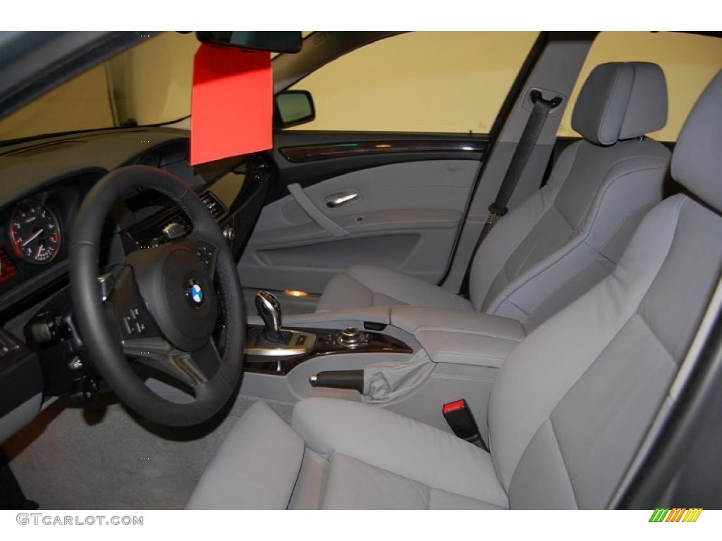 Grey Dakota Leather Interior 2009 BMW 5 Series 550i Sedan Photo #39247859