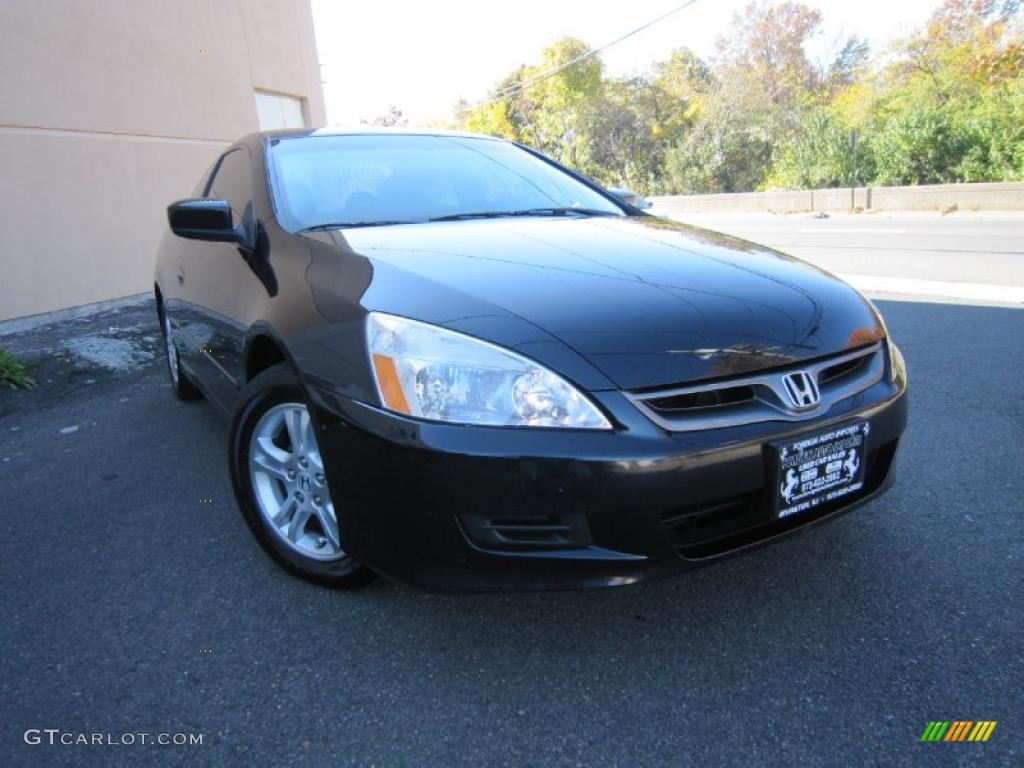 2007 Accord EX-L Coupe - Nighthawk Black Pearl / Black photo #2