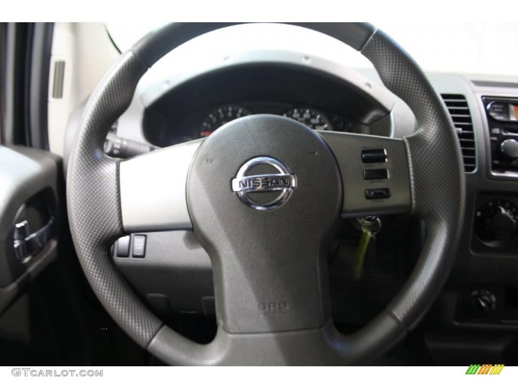 2007 Nissan Frontier SE King Cab 4x4 Charcoal Steering Wheel Photo #39248895