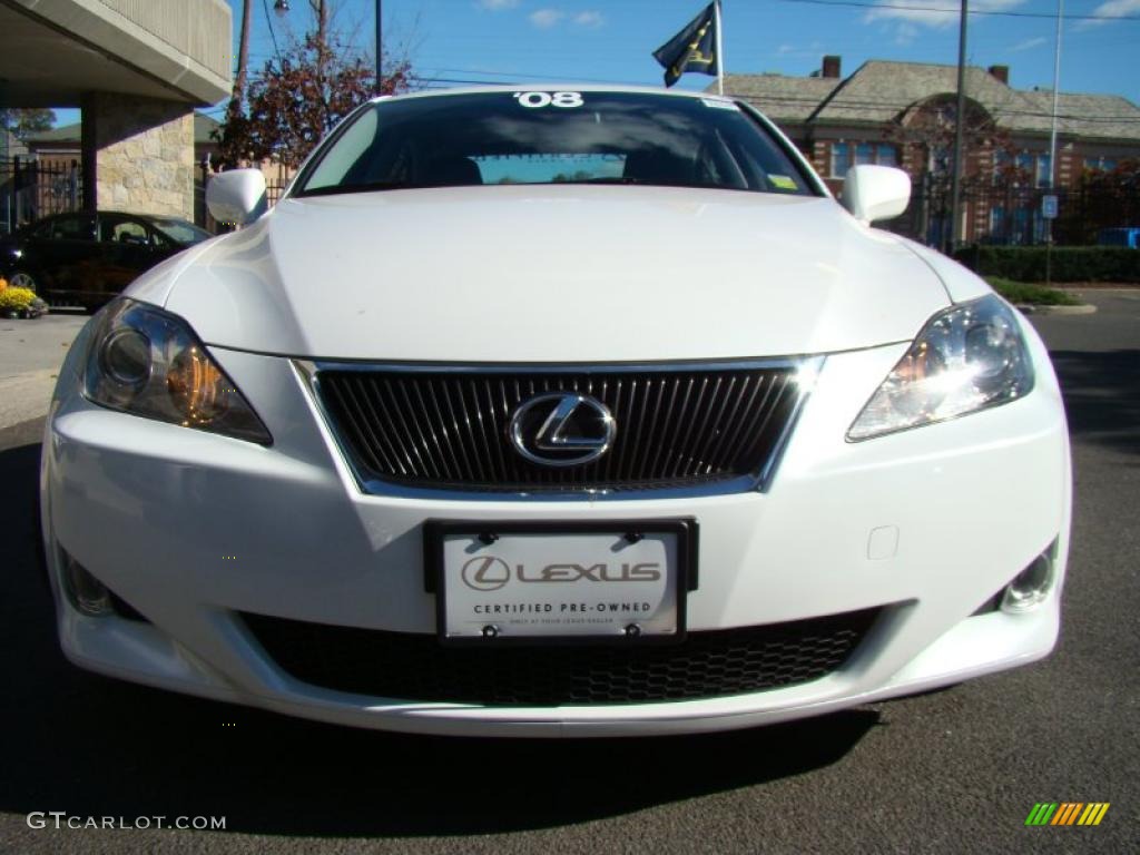 2008 IS 250 AWD - Starfire White Pearl / Black photo #2