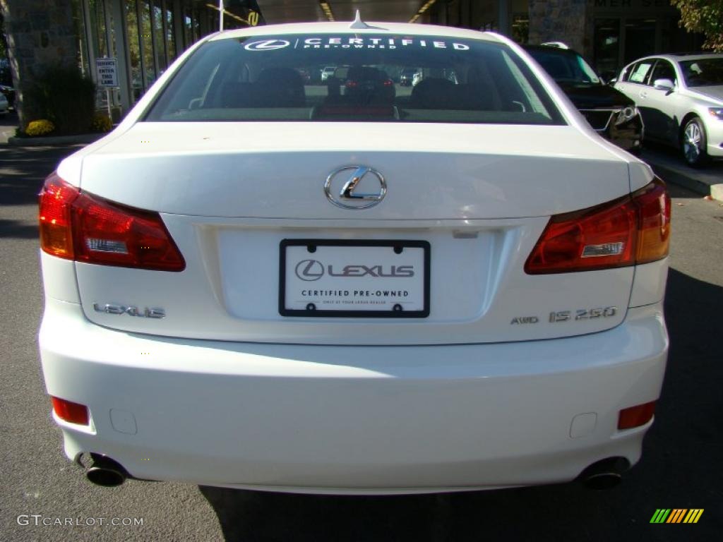 2008 IS 250 AWD - Starfire White Pearl / Black photo #5