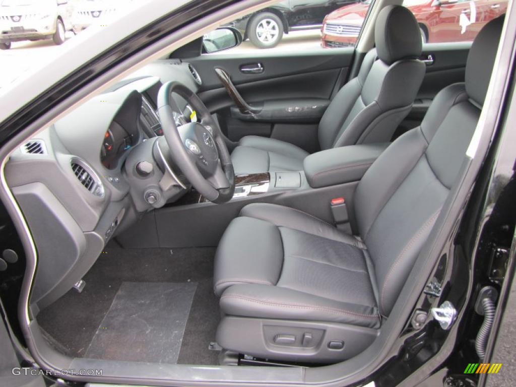 Charcoal Interior 2011 Nissan Maxima 3.5 SV Sport Photo #39250052