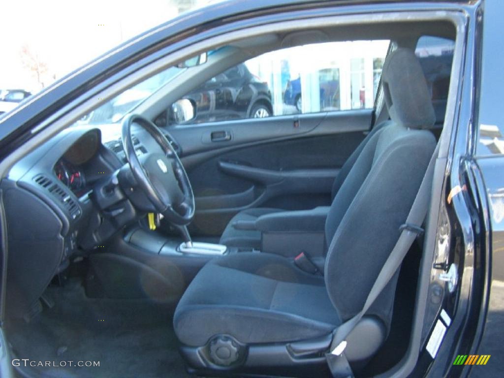 Black Interior 2005 Honda Civic LX Coupe Photo #39251216