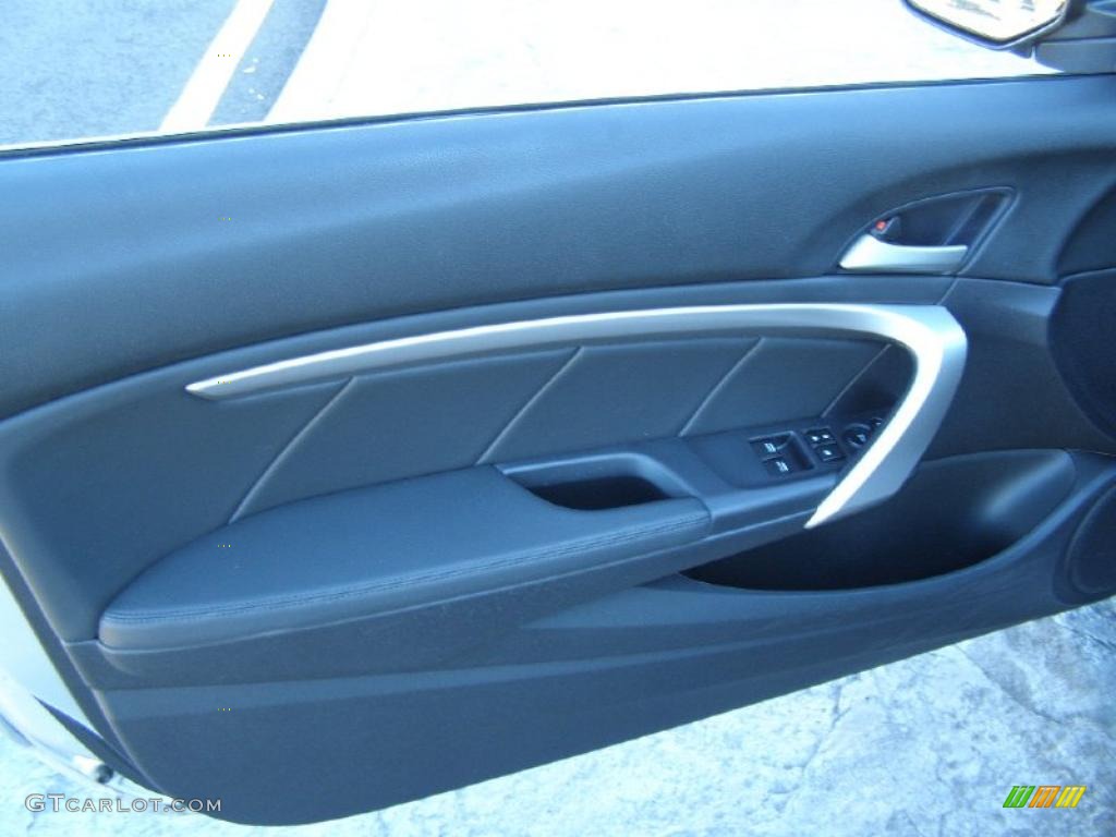 2008 Honda Accord EX-L V6 Coupe Black Door Panel Photo #39251540