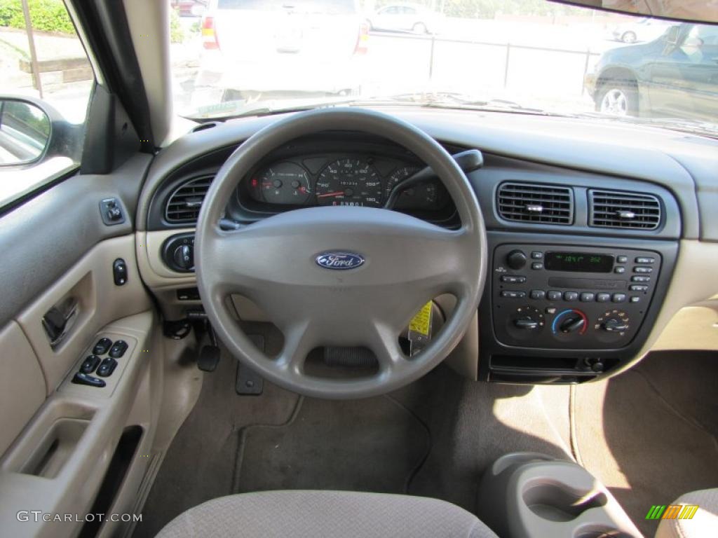 2001 Ford Taurus LX Medium Parchment Dashboard Photo #39252453