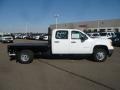 Summit White 2011 GMC Sierra 3500HD Work Truck Crew Cab 4x4 Chassis Exterior