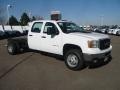 Front 3/4 View of 2011 Sierra 3500HD Work Truck Crew Cab 4x4 Chassis