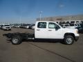 Summit White 2011 GMC Sierra 3500HD Work Truck Crew Cab 4x4 Chassis Exterior