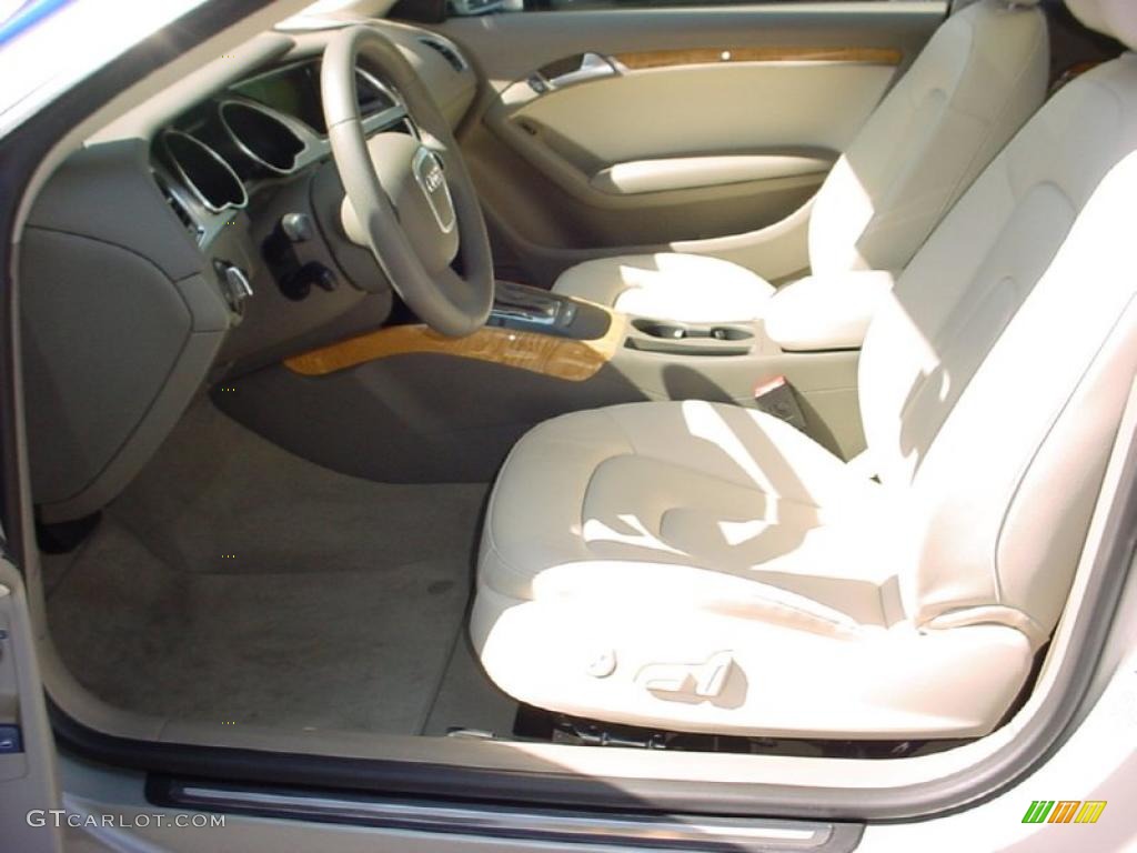 Linen Beige Interior 2009 Audi A5 3.2 quattro Coupe Photo #39253790