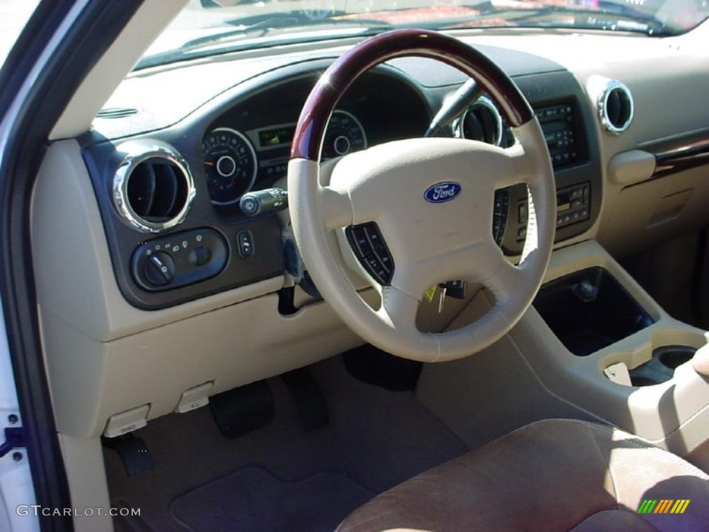 2006 Ford Expedition King Ranch Castano Brown Leather Dashboard Photo #39253886