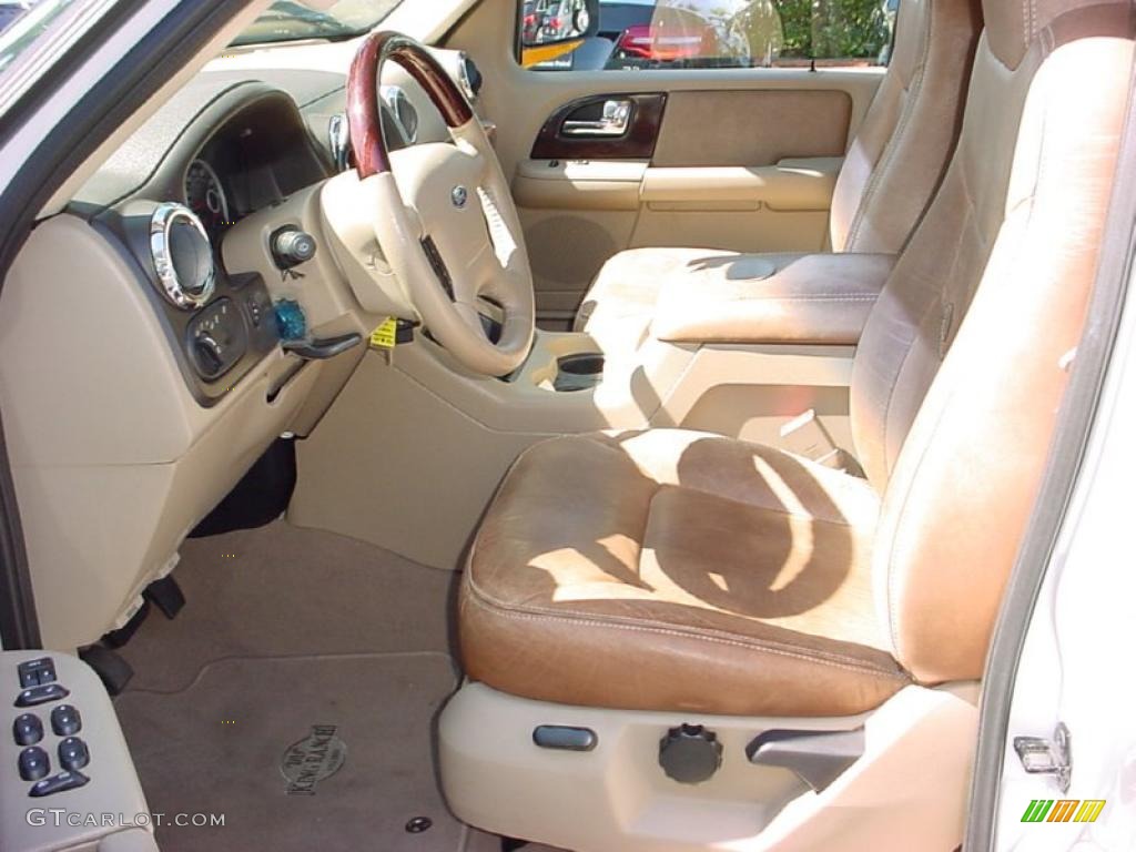 Castano Brown Leather Interior 2006 Ford Expedition King