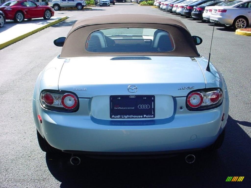 2008 MX-5 Miata Grand Touring Roadster - Icy Blue Metallic / Saddle Brown photo #5