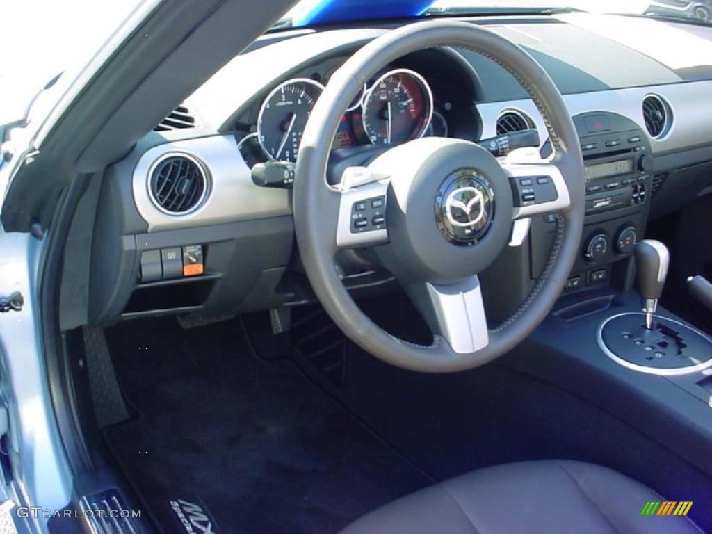 2008 MX-5 Miata Grand Touring Roadster - Icy Blue Metallic / Saddle Brown photo #12