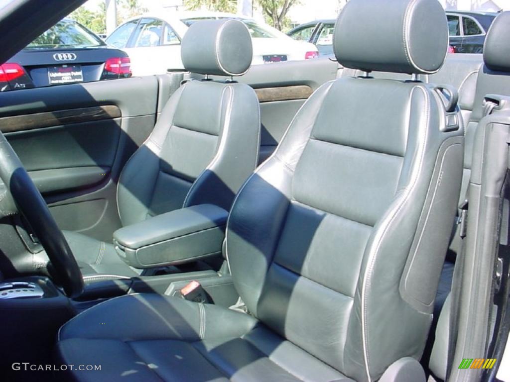 Ebony Interior 2005 Audi S4 4.2 quattro Cabriolet Photo #39254122