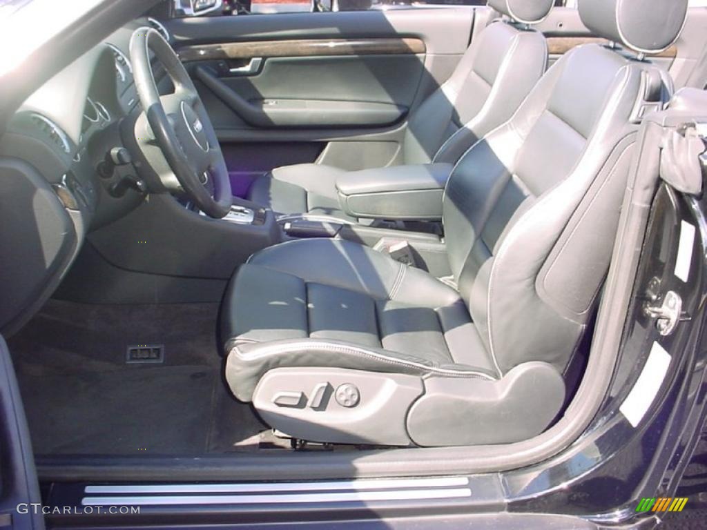 Ebony Interior 2005 Audi S4 4.2 quattro Cabriolet Photo #39254126