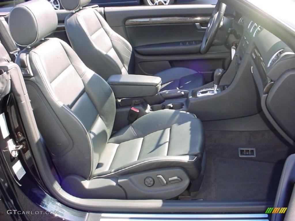 Ebony Interior 2005 Audi S4 4.2 quattro Cabriolet Photo #39254134