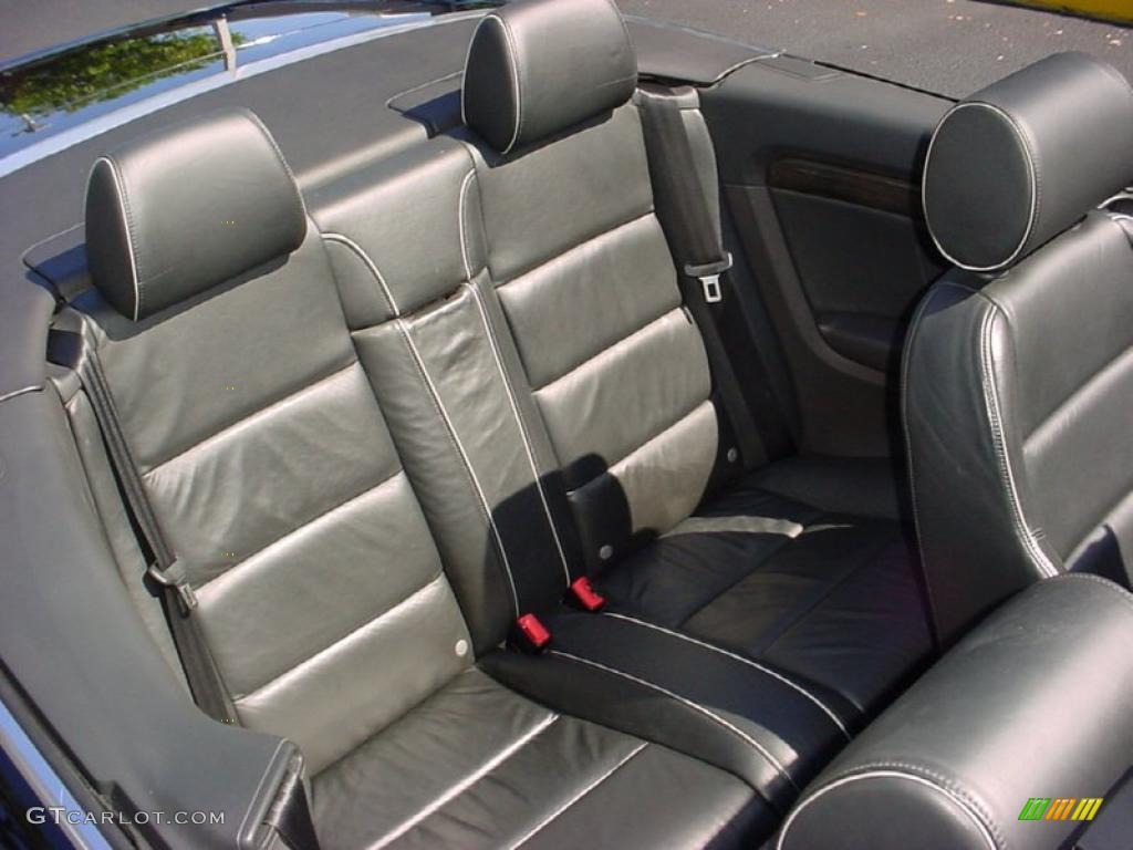 Ebony Interior 2005 Audi S4 4.2 quattro Cabriolet Photo #39254138