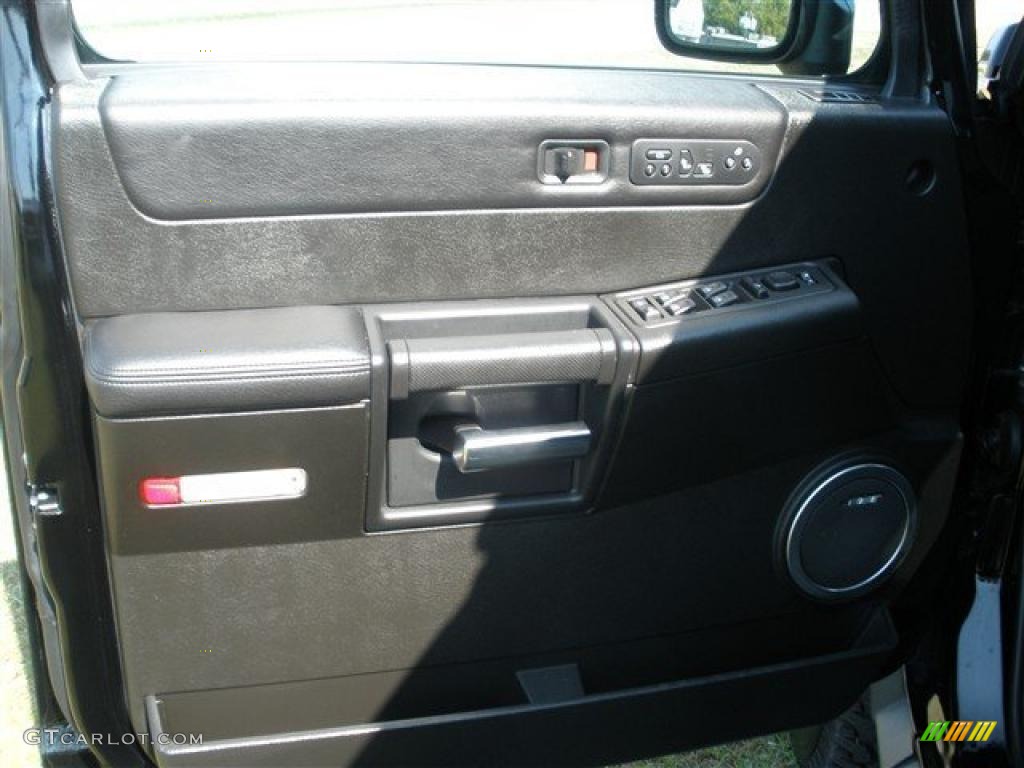 2007 Hummer H2 SUT Ebony Black Door Panel Photo #39254538