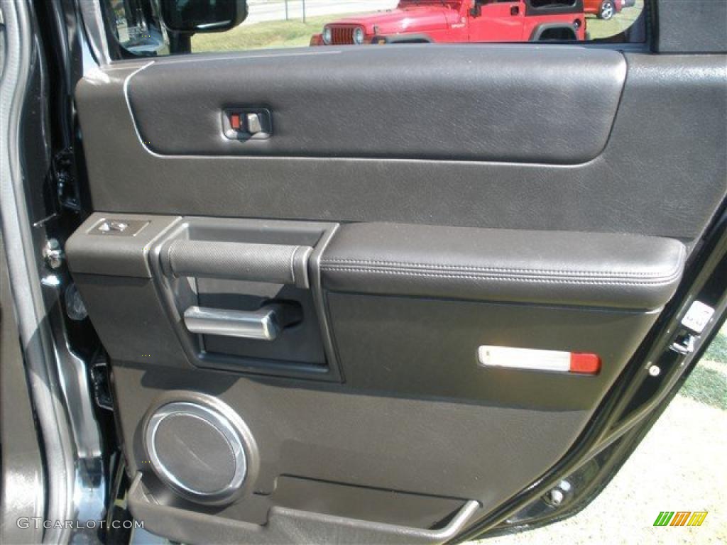 2007 Hummer H2 SUT Ebony Black Door Panel Photo #39254562