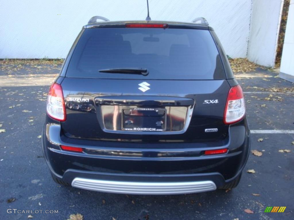 2008 SX4 Crossover AWD - Black Pearl Metallic / Black photo #3