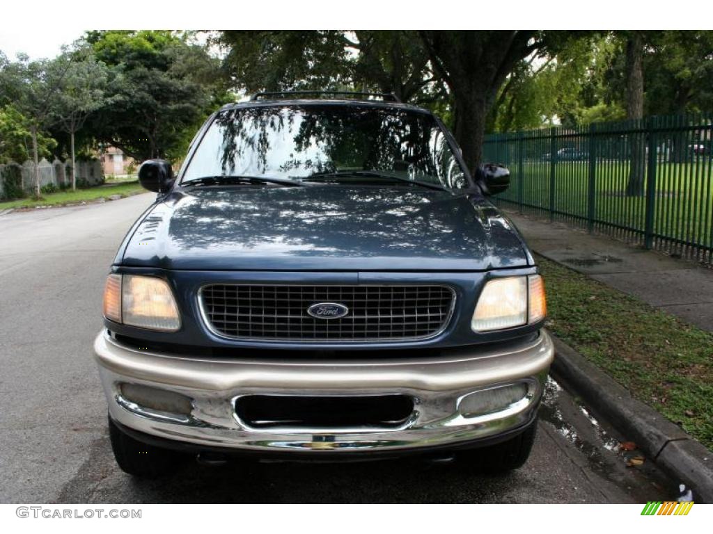 1998 Expedition Eddie Bauer 4x4 - Medium Wedgewood Blue Metallic / Medium Prairie Tan photo #16