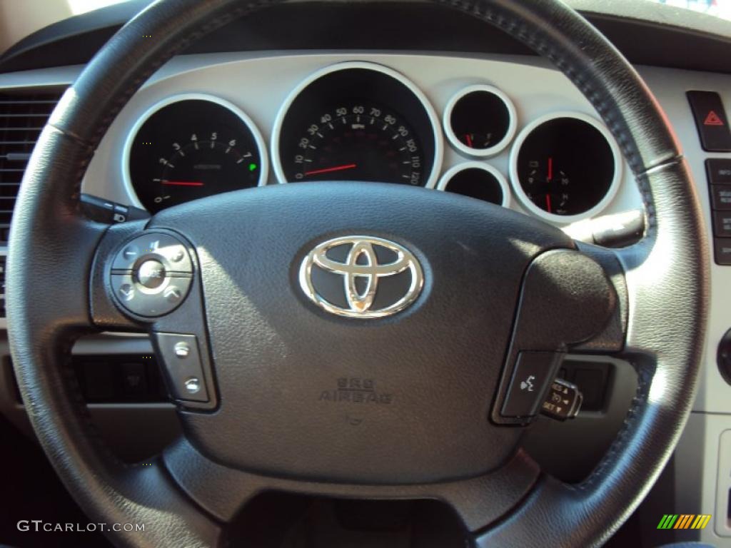 2007 Toyota Tundra Limited Double Cab Graphite Gray Steering Wheel Photo #39263951