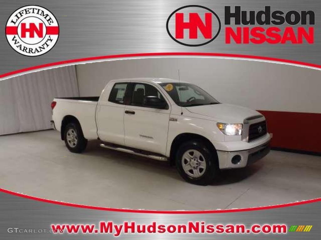 2008 Tundra Double Cab - Super White / Black photo #1