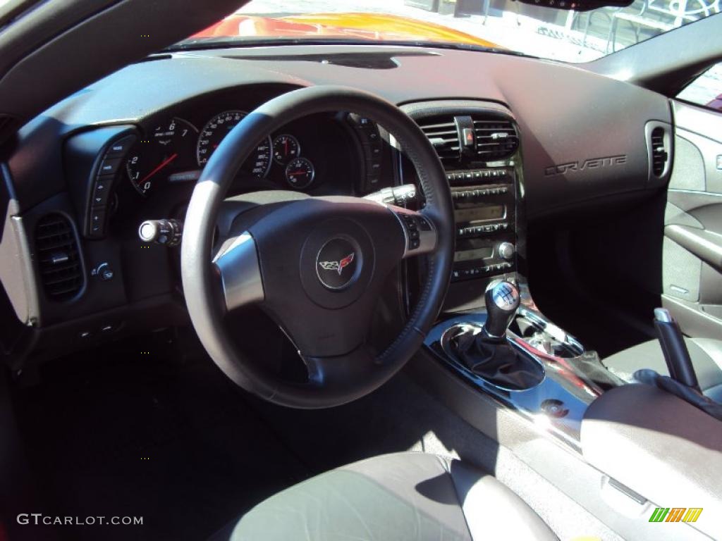 2008 Chevrolet Corvette Coupe Ebony Dashboard Photo #39265199