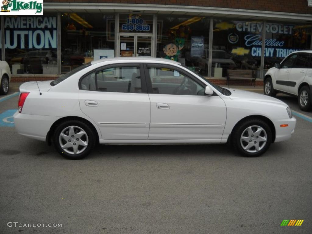 2006 Elantra Limited Sedan - Nordic White / Gray photo #2