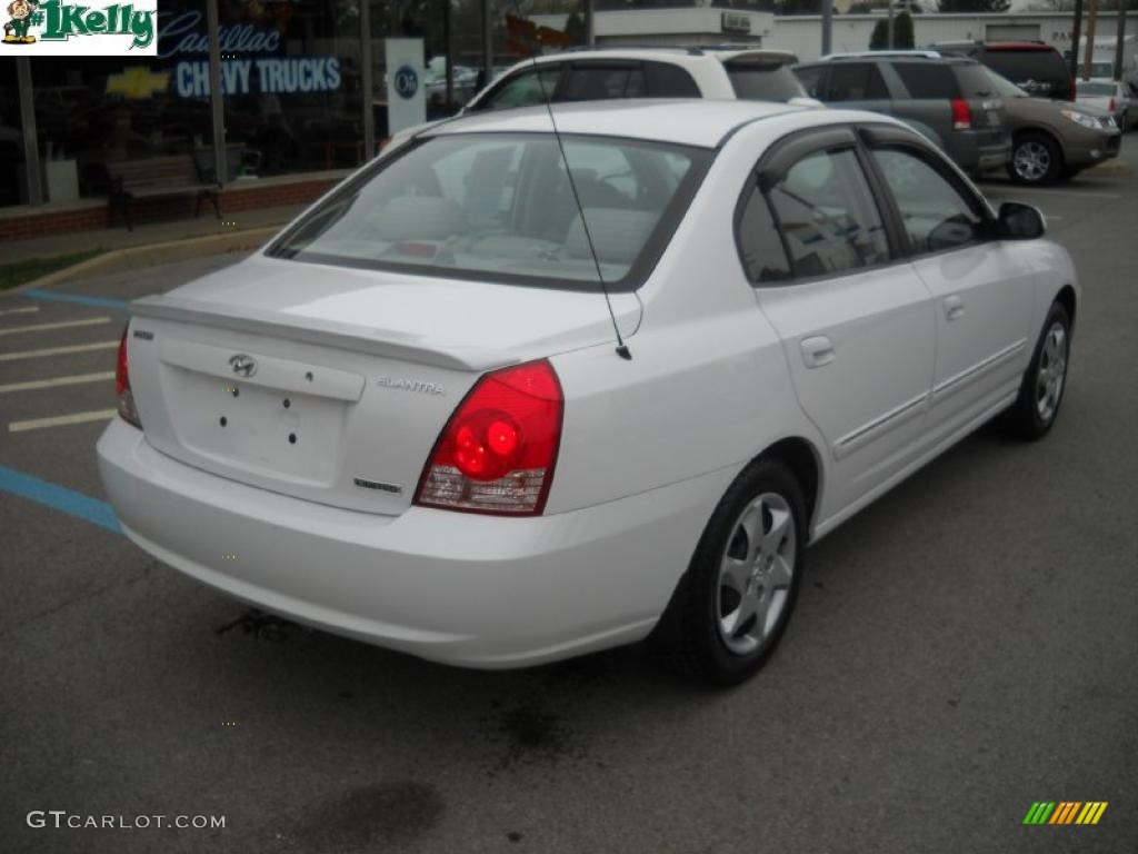 2006 Elantra Limited Sedan - Nordic White / Gray photo #3