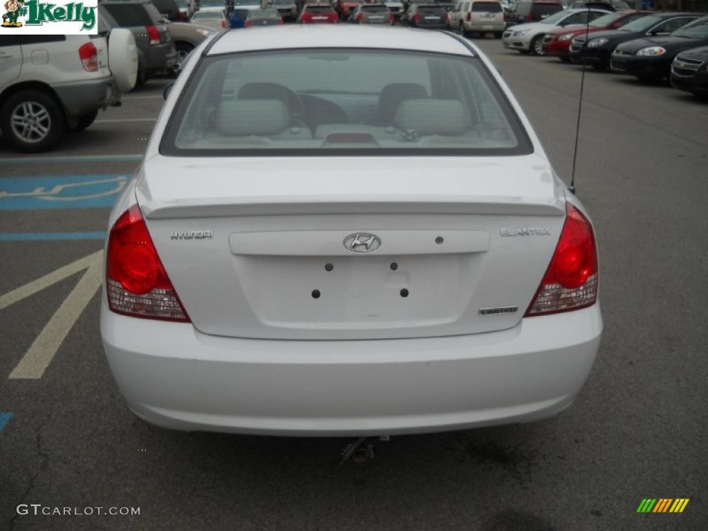 2006 Elantra Limited Sedan - Nordic White / Gray photo #4